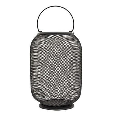 Black Wire Mesh Lantern - The Fox Decor